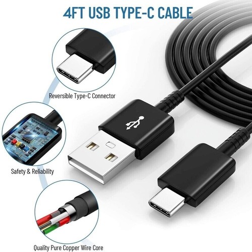 Wholesale Type C to USB-A Fast Charger Cable Charging Cord For Samsung Android - Picture 3 of 11