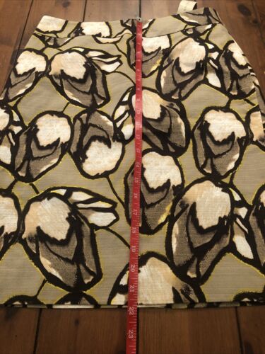 ANN TAYLOR NWT Pencil Skirt Lined Taupe Black Multi Floral Women's Size 4 - Picture 3 of 16