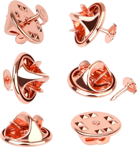 120 Pairs Rose Gold Butterfly Clutch Tie Tacks Pin Back Metal Locking Replacemen - Picture 10 of 12