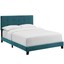 modway amira full performance velvet bed with sea blue finish mod-5859-sea