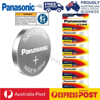 Genuine Panasonic Silver Oxide Watch Battery SR920SW (371)1.55V Made in Japan - image 1 of 3