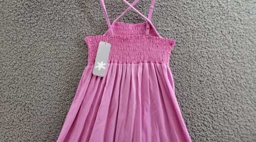 Splendid Smocked Eyelet Dress Girls' 12 Sherbert Solid Square Neck Pullover - Picture 10 of 15