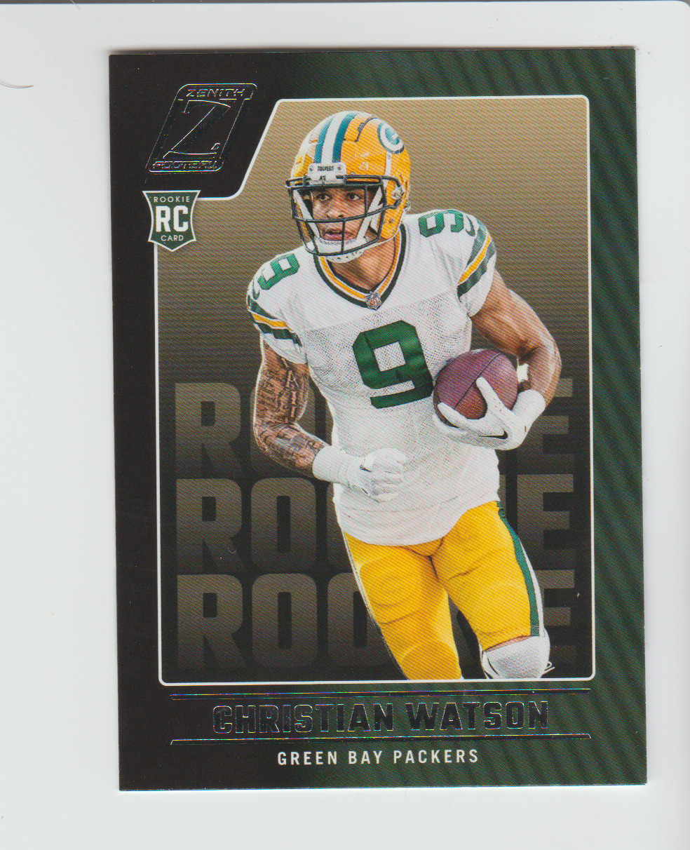2022 Panini Zenith #119 Christian Watson rookie card, Green Bay Packers