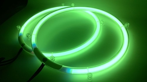 10 Inch Green Neon Speaker Rings Subwoofer Glow Car Lighting Kit (Set) w Toggle - 第 1/6 張圖片