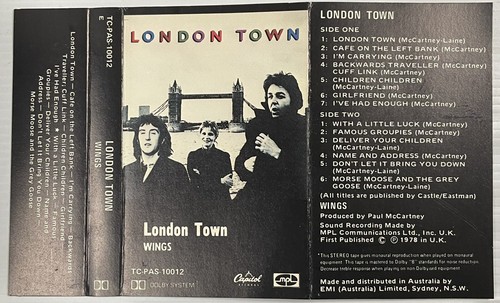 Wings London Town Music Cassette Tape TC-PAS-10012 Capitol 1978 Original - Picture 13 of 24
