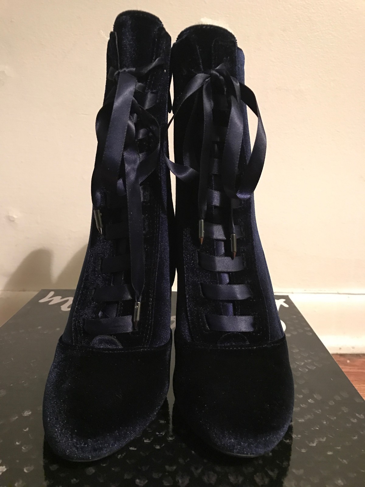 Sam Edelman Clementine Lace Up Block Heel Booties in Navy Navy Navy Velvet Women's Size 6 5c1ccc Sam Edelman Clementine Lace Up Block Heel Booties in Navy Navy Navy Velvet Women's Size 6 5c1ccc