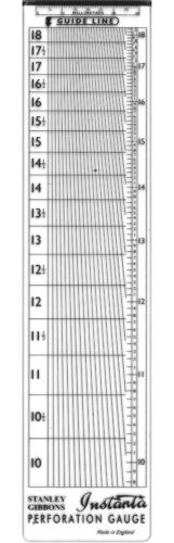 Stanley Gibbons Instanta Transparent Stamp Perforation Gauge Guide Metric Inch - Picture 2 of 2