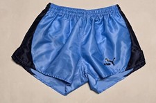 Puma Glanz Short Sporthose Sprinter Gr. 5 = S Vintage 80er 90er Blau Deadstock