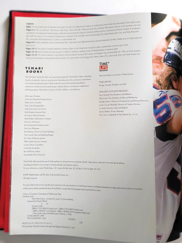 NEW YORK GIANTS 75TH ANNIVERSARY - IZENBERG - 8 SIGNATURES - 441/2500 - COA - Photo 17 sur 24