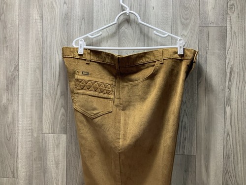 Vintage Lee Velour Braun Hose Jeans 44x34 Hippie Retro USA Made - Bild 10 von 12
