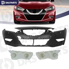 For 16-18 Nissan Maxima Front Bumper Cover Primed W/Parking Sensor Holes&Bracket