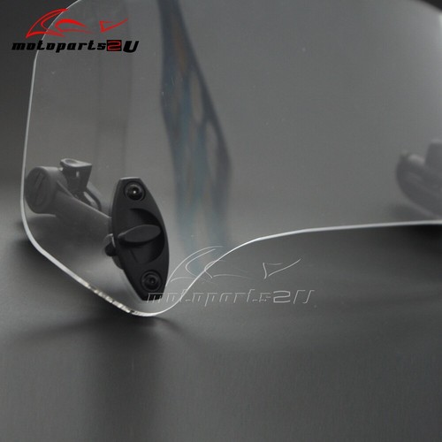 Alerón de extensión de parabrisas con clip ajustable para motocicleta deflector de viento transparente - Imagen 12 de 12