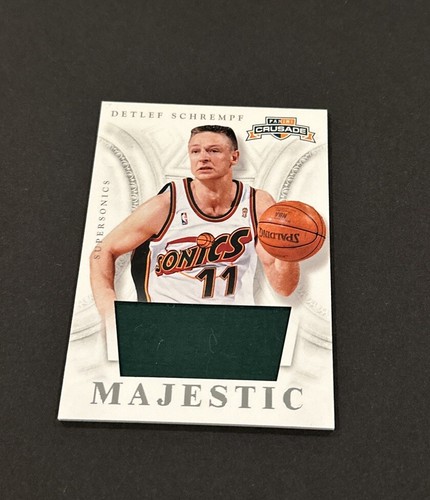 2013-14 PANINI CRUSADE DETLEF SCHREMPF MAJESTIC SILVER JERSEY SP! SUPERSONICS! - Picture 2 of 6
