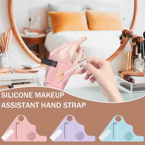 Correa de cepillo de maquillaje de silicona pulsera ajustable soporte limpiador de maquillaje - Imagen 13 de 16