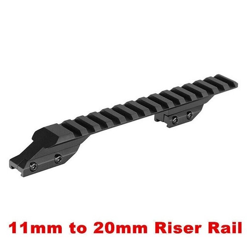 Optics 3/8" Dovetail 11mm to 20mm Picatinny Rail Adapter Scope Mount Riser - Picture 1 of 7