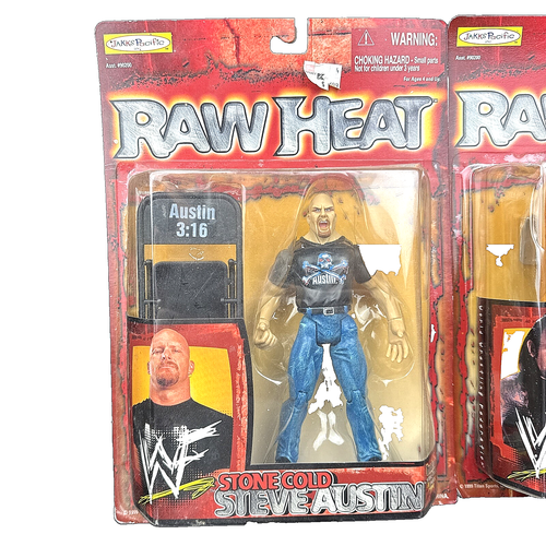 RAW HEAT STEVE AUSTIN & UNDERTAKER WWF Wrestling Action Figure Jakks NEW 1999 - Picture 3 of 9