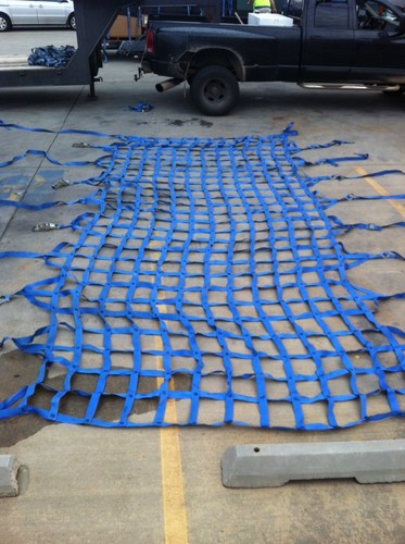 Heavy Duty Cargo Net Webbing 19' L 8' W 11' From Cam Buckle To Ratchet Good #2 - Picture 7 of 10
