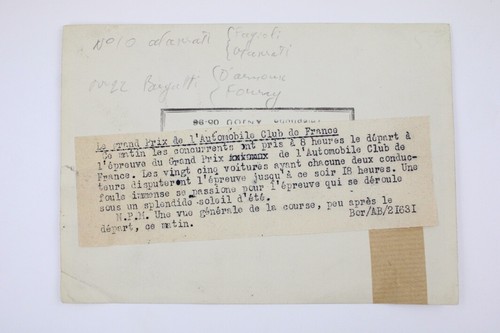 Gran Premio Francia Bugatti anni '30 foto stampa originale - Foto 4 di 5