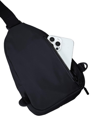 Plus Size - Sling Bag Double Compartment - Extra Long Strap 70" - Fanny Pack ... - Bild 7 von 8