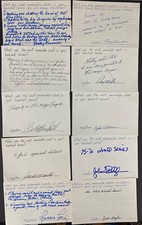 Baseball Greats Signed Index Card Lot of 10 greatest moments Elliott Maddox MLB