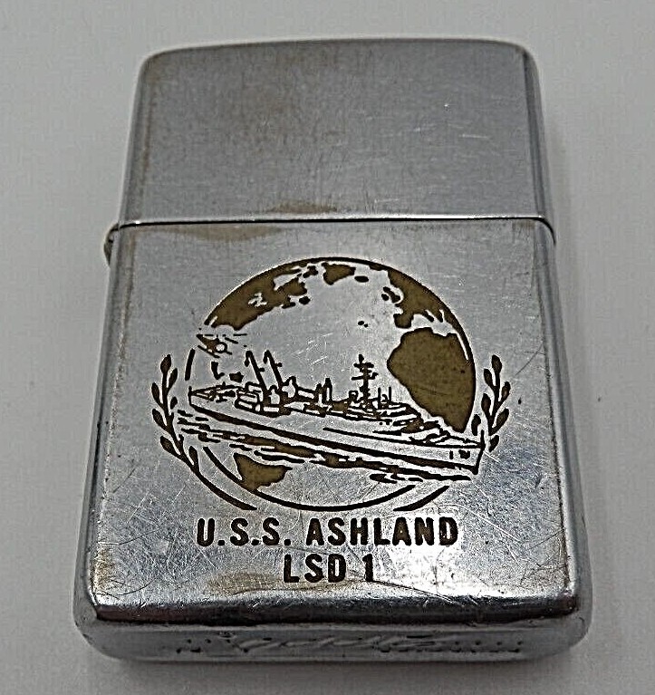 USS Zippo 米軍 Vintage Zippo 1967 Military Lighter USS ASHLAND LSD-1 US NAVY | eBay