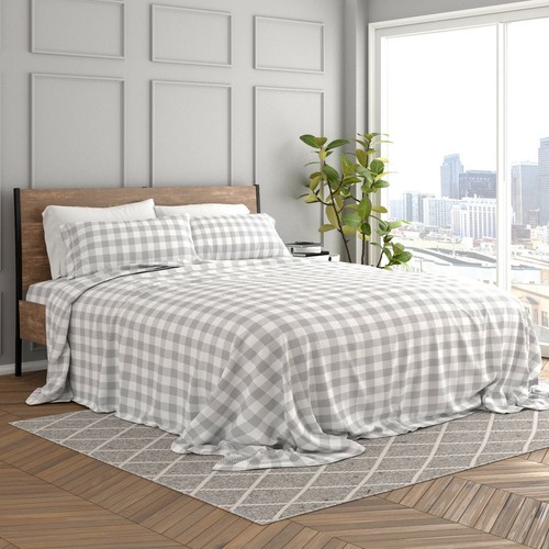 Atmungsaktiv Ultra Weich 4PC Muster/Design Bettwäsche Set von Kaycie Grau Mode - Bild 114 von 120