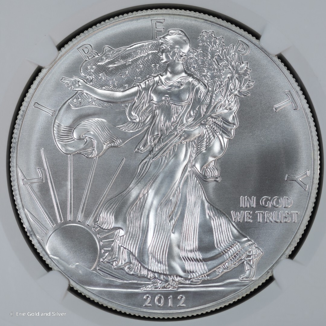アメリカイーグル銀貨　2012年　NGC MS70 アメリカイーグル銀貨 2012年 NGC MS70