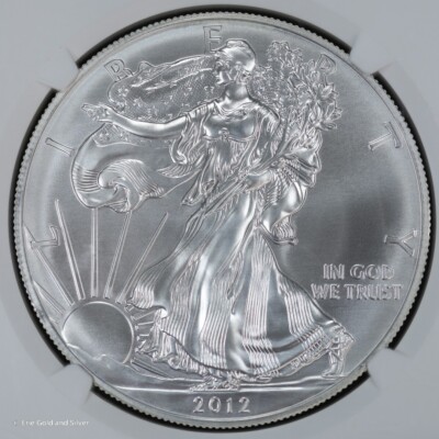 アメリカイーグル銀貨　2012年　NGC MS70 2012 American Silver Eagle NGC MS 70 | First Releases BU UNC