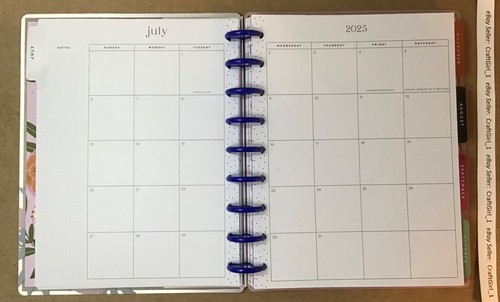 NEW! Happy Planner 2025-2026 "FEATHERED FLORA" Classic HORIZONTAL Layout 12-Mos. - Picture 12 of 17