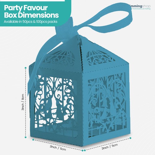 50/100x Amor Corazón Corte Láser Boda Fiesta Dulces Caramelos Cajas de Regalo con Cinta - Imagen 90 de 133