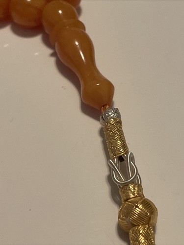 🔥Tesbih 🔥Sıkma Kehribar/1000 Ayar Kazazli /Gebetskette/Prayerbeads/Rosary - Picture 6 of 12