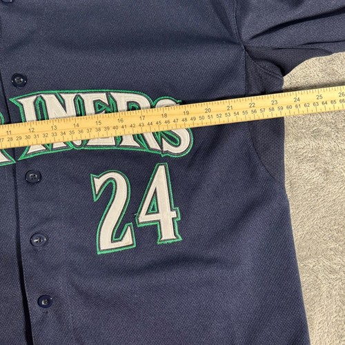 Majestic Seattle Mariners Jersey Ken Griffey Jr. #24 MLB Navy Blue Men's Size 52 - Picture 6 of 7
