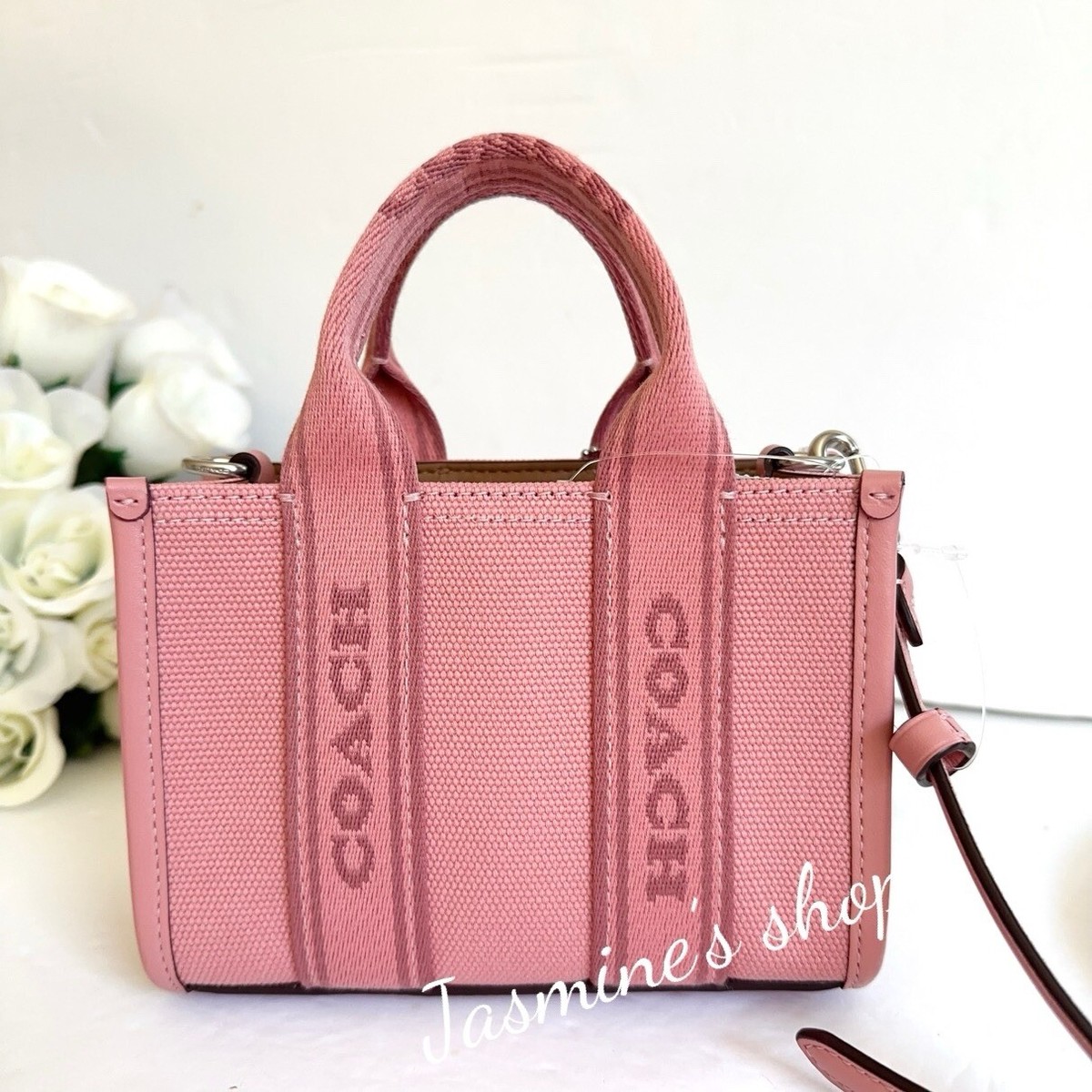 美品 COACH VINTAGE コーチ エナメル pink tote bag NWT Coach Smith Mini Tote CS618 | eBay