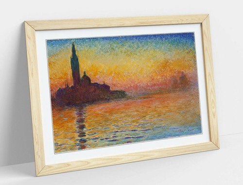 CLAUDE MONET, SAN GIORGIO MAGGIORE AT DUSK -ART FRAMED POSTER PICTURE PRINT - Picture 3 of 10