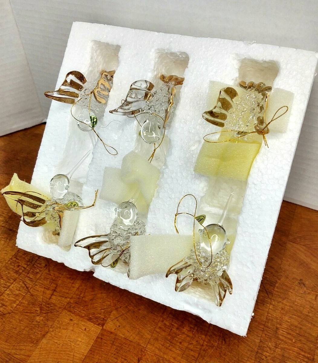 Hummingbirds Glass/Gold (GGO-HUM)20888/ 6 Beautiful Clear