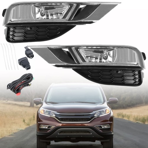 2Pack Clear Lens Front Bumper Driving Fog Light Assembly with Bulbs