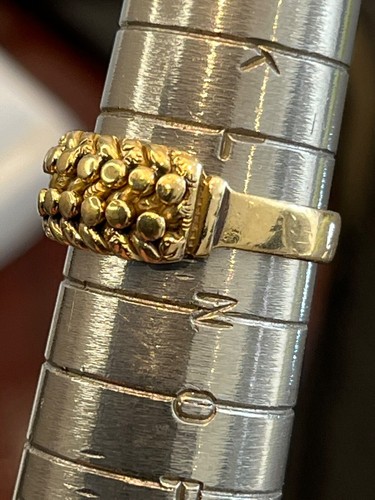 Viktorianischer 5,12g 18kt Gold Shot Keeper Ring gepunzt 1899 - Bild 15 von 16
