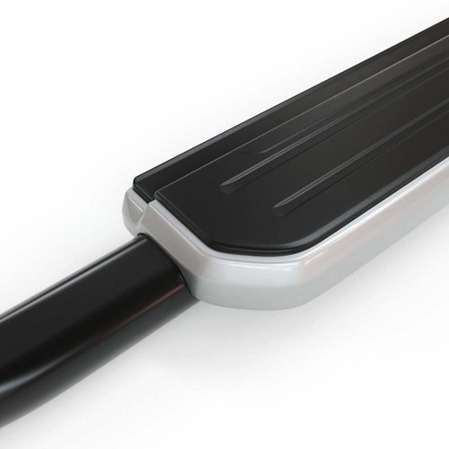 Defender 90 2020 + L663 Genuine HAWKE Running Boards Side Steps Black Silver - Picture 5 of 9