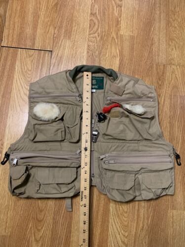Vintage Orvis Vest Men’s Small Beige Duck Hunting Tac Pak Fly Fishing Safari 90s - Picture 8 of 10