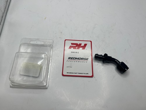 Redhorse Genuine OEM 2045-06-2 45 Degree AN/JIC Hose End Push Lock - Black - Picture 2 of 8