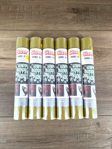 Siser Farbe: Gold Twinkle HTV Wärmeübertragung Vinyl Menge 6 Rollen NEU - Bild 8 von 8