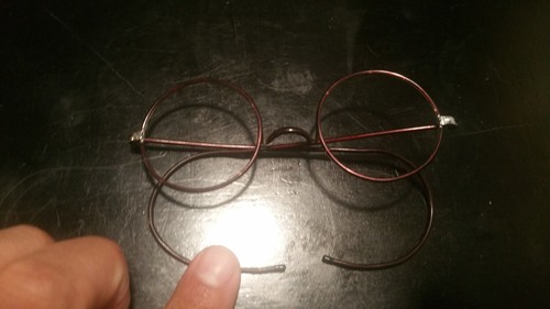 ww2 Japanese Tojo frame glasses vintage antique collectible black frame  - Picture 1 of 6