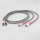 A10 Silver Plated OFC Balanced RCA Phono to Male  XLR Lead (PAIR) Cable