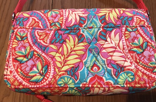 Vera Bradley Paisley In Paradise Turnlock Crossbody Purse HARD TO FIND ITEM - Foto 3 di 13