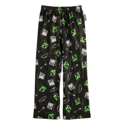 Minecraft Boy/'s Micro Fleece Pajama //Lounge Pants NWT Navy or Green Size M 6//8