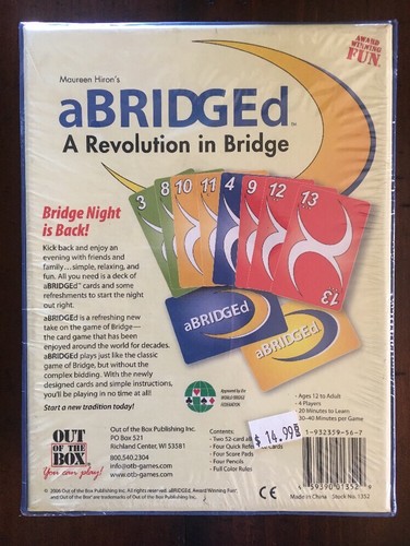 aBRIDGEd: A Revolution In Bridge by Out Of The Box - Family Card Game 2006 NEW! - Picture 2 of 8