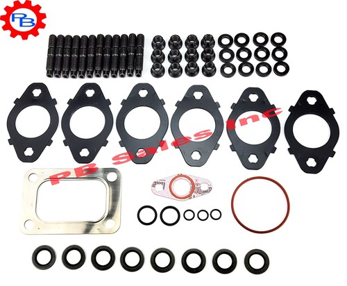 Exhaust Manifold Stud, Nut with Gaskets Kit For  Cummins 6.7L - Picture 1 of 3