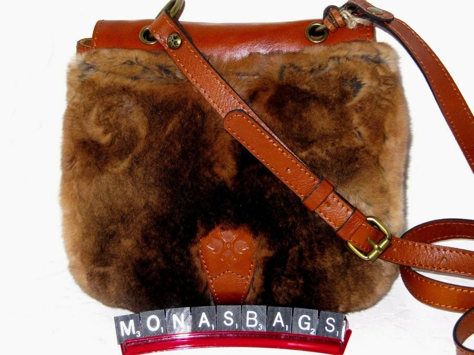 Bolso Bandolera Patricia Nash Cuero Solapa Karisa Piel Natural Sillín Nuevo con Etiquetas $199 Foto 3 de 4