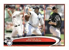 2012 Topps #212 Active AL Wins Leaders