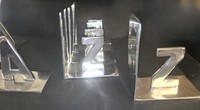 Pair Mid-Century Modern Cast Metal “A & Z” Bookends – Alphabet Shelf Decor